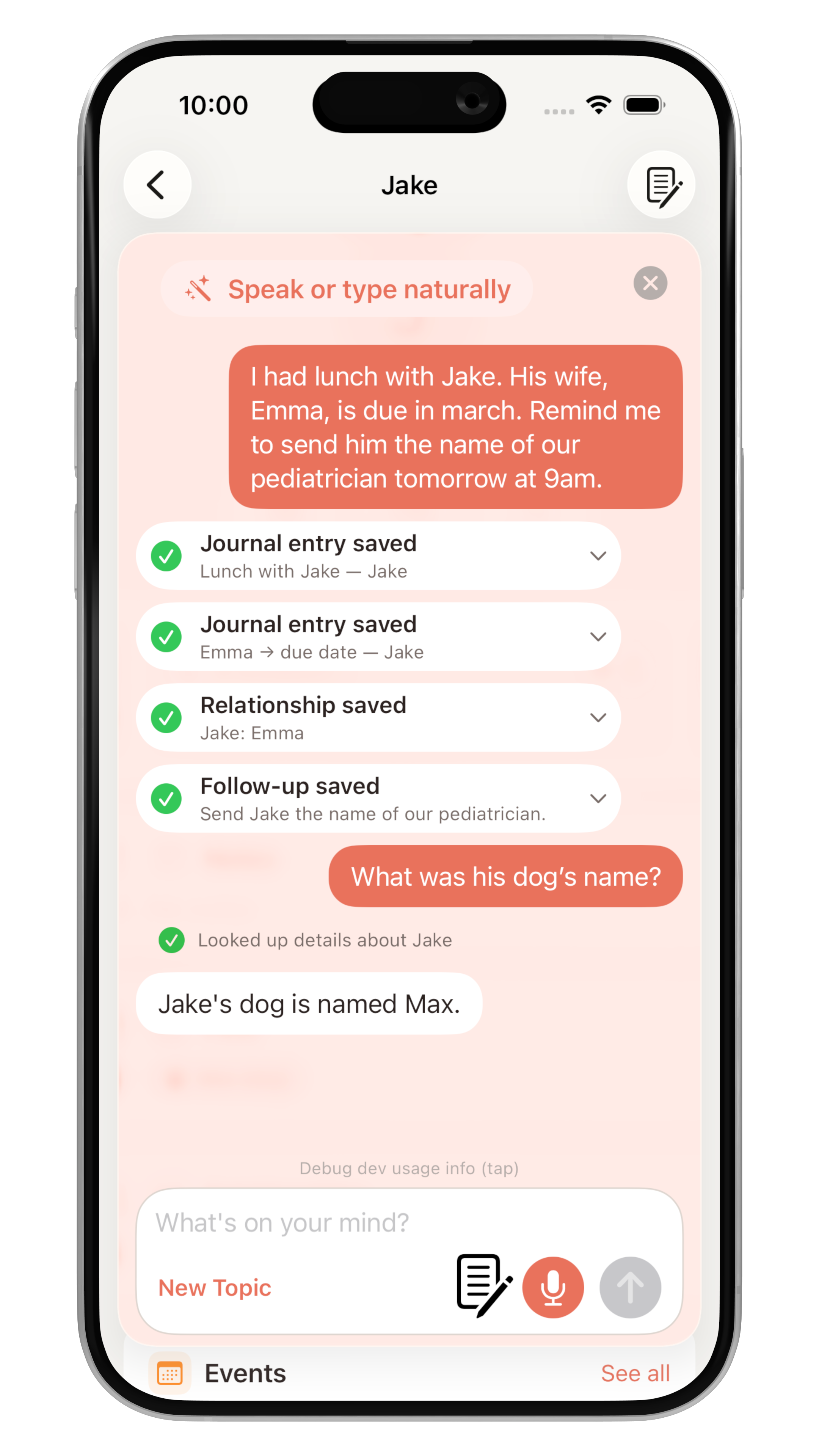A populated contact in Contacts Magic showing relationship context